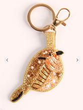 Load image into Gallery viewer, Powder Design Beaded Key Ring - Robin Red Breast
