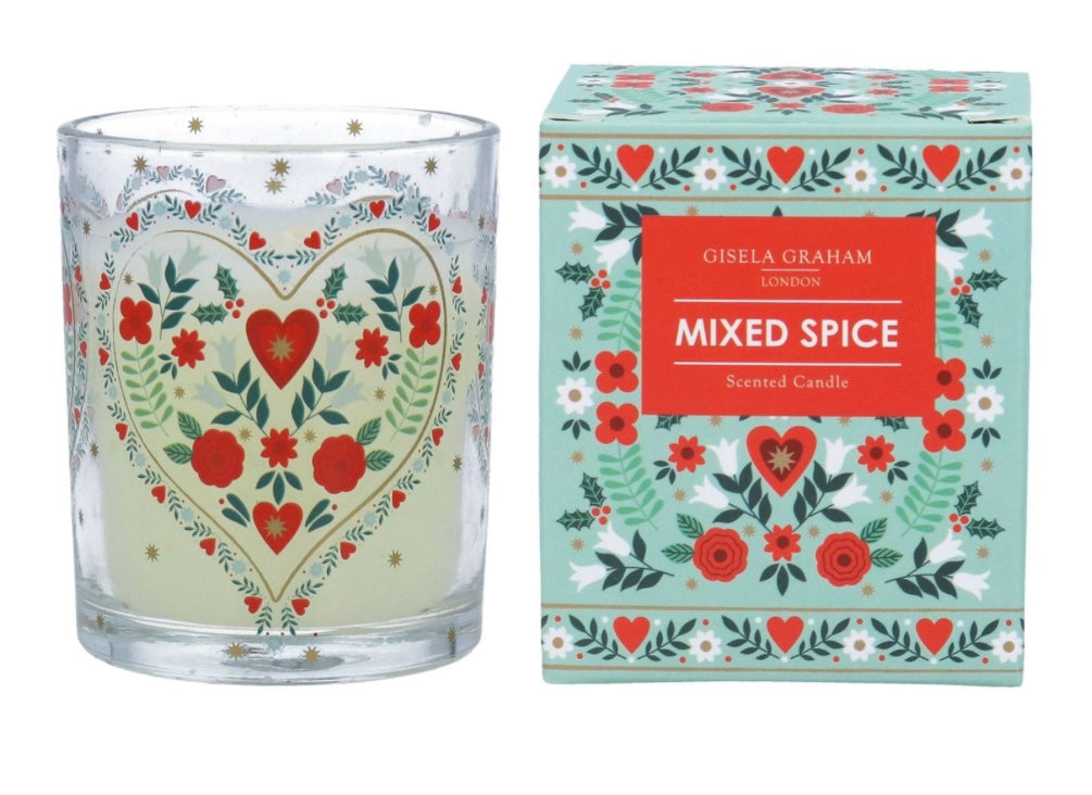 Gisela Graham Small Gift Boxed Candle - Alpine Print