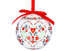 Load image into Gallery viewer, Gisela Graham Christmas Poly Foam Baubles Set of 2 Alpine Flower
