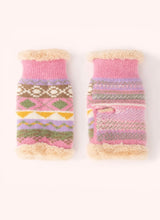 Load image into Gallery viewer, Powder Design Fair Isle Wrist Warmers in Pastel
