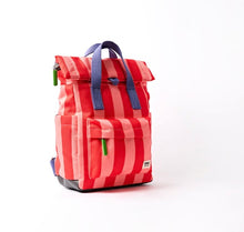 Load image into Gallery viewer, Roka Canfield Roll Top Backpack in Circus Print Recycled Canvas Small
