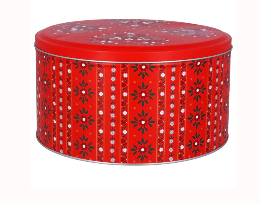 Gisela Graham Christmas Alpine Red Cake Tin
