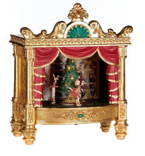 Load image into Gallery viewer, Gisela Graham Nutcracker Large Music Box Theatre with Music, Light up Christmas Tree and Rotating Dancers
