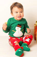 Load image into Gallery viewer, Blade and Rose Green Snowman Long Sleeved Top
