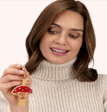 Load image into Gallery viewer, Powder Design Beaded Key Ring - Toadstool
