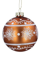 Load image into Gallery viewer, Gisela Graham Iced Lace Gingerbread Glass Bauble
