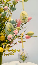 Load image into Gallery viewer, Gisela Graham Set of 3 Mimosa Metal Hanging Eggs Easter/ Spring
