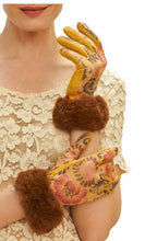 Load image into Gallery viewer, Powder Design Bernadette Gloves in Mustard Floral Colourway
