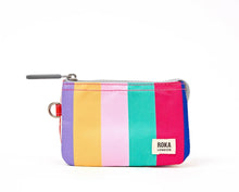 Load image into Gallery viewer, Roka Wallet Multi Wide Stripe Recycled Canvas
