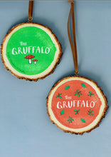 Load image into Gallery viewer, Gisela Graham set of 2 Wood Log Decorations- The Gruffalo
