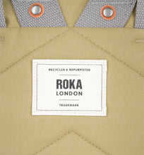 Load image into Gallery viewer, Roka Finchley A Khaki Medium Backpack Recycled Canvas
