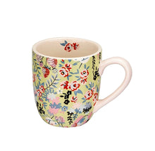 Load image into Gallery viewer, Cath Kidston Painted Table Ditsy Floral Breakfast Mug Green
