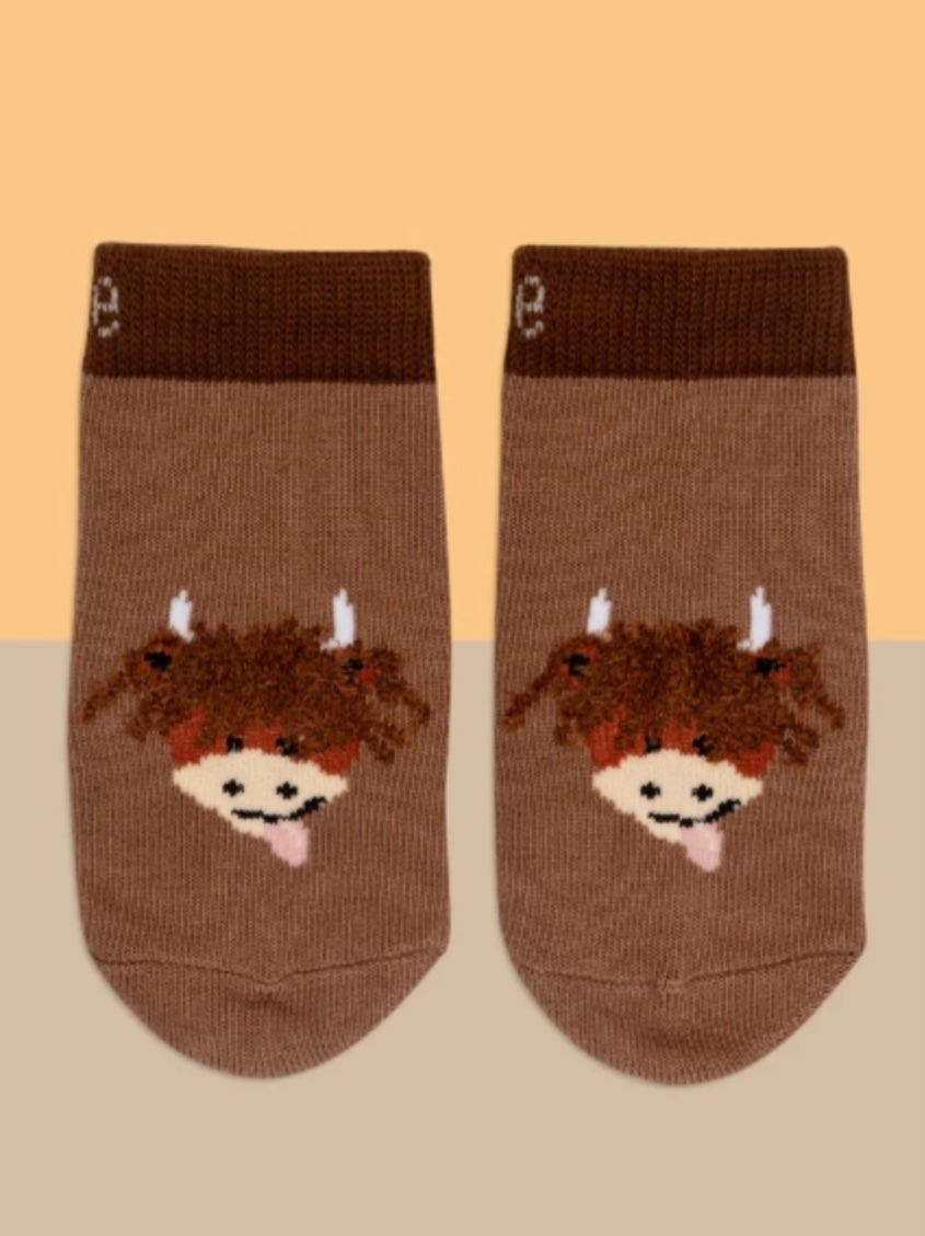 (Blade and Rose Socks Hamish Highland Cow Neutral Age 2-3 Years