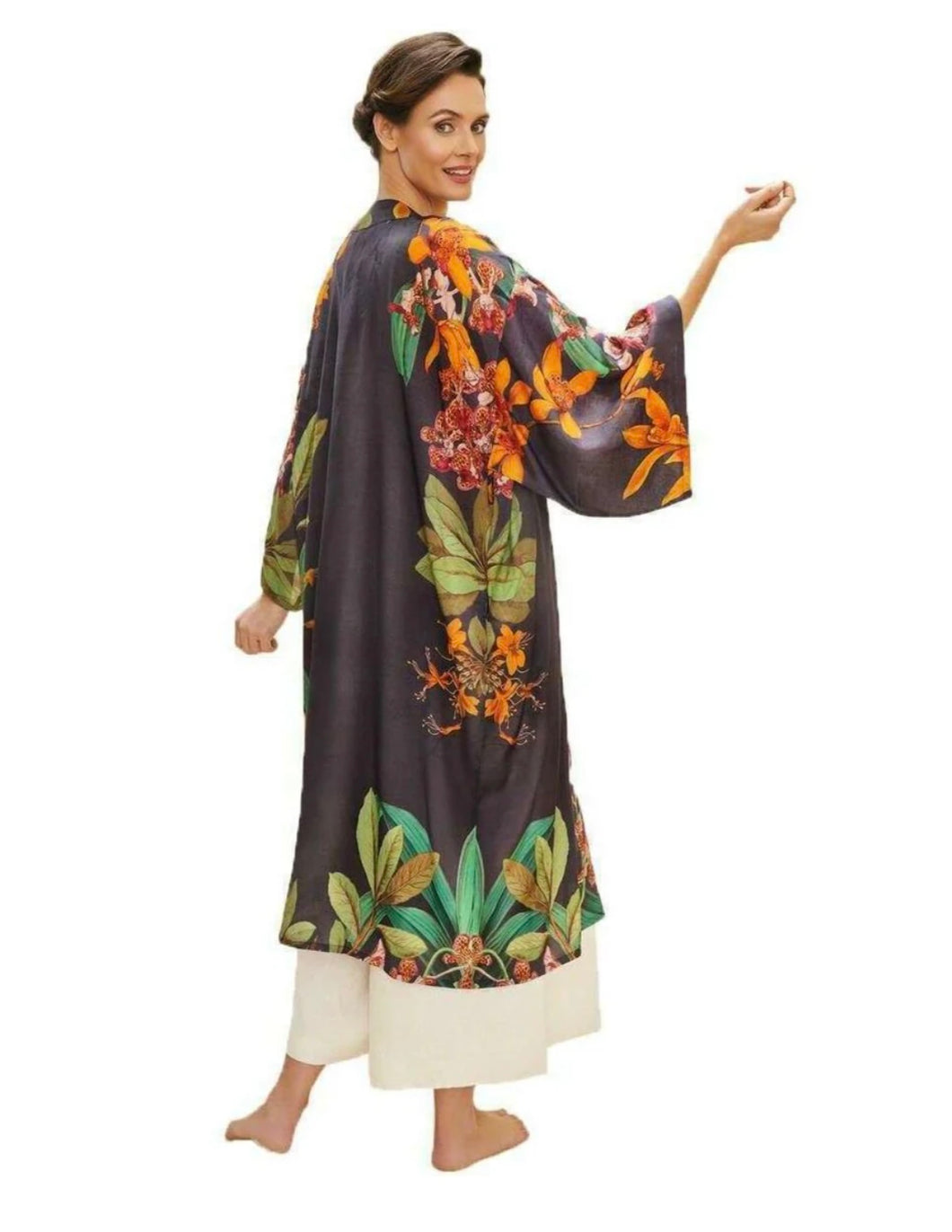 Powder Design Botany Bliss Charcoal Kimono Gown