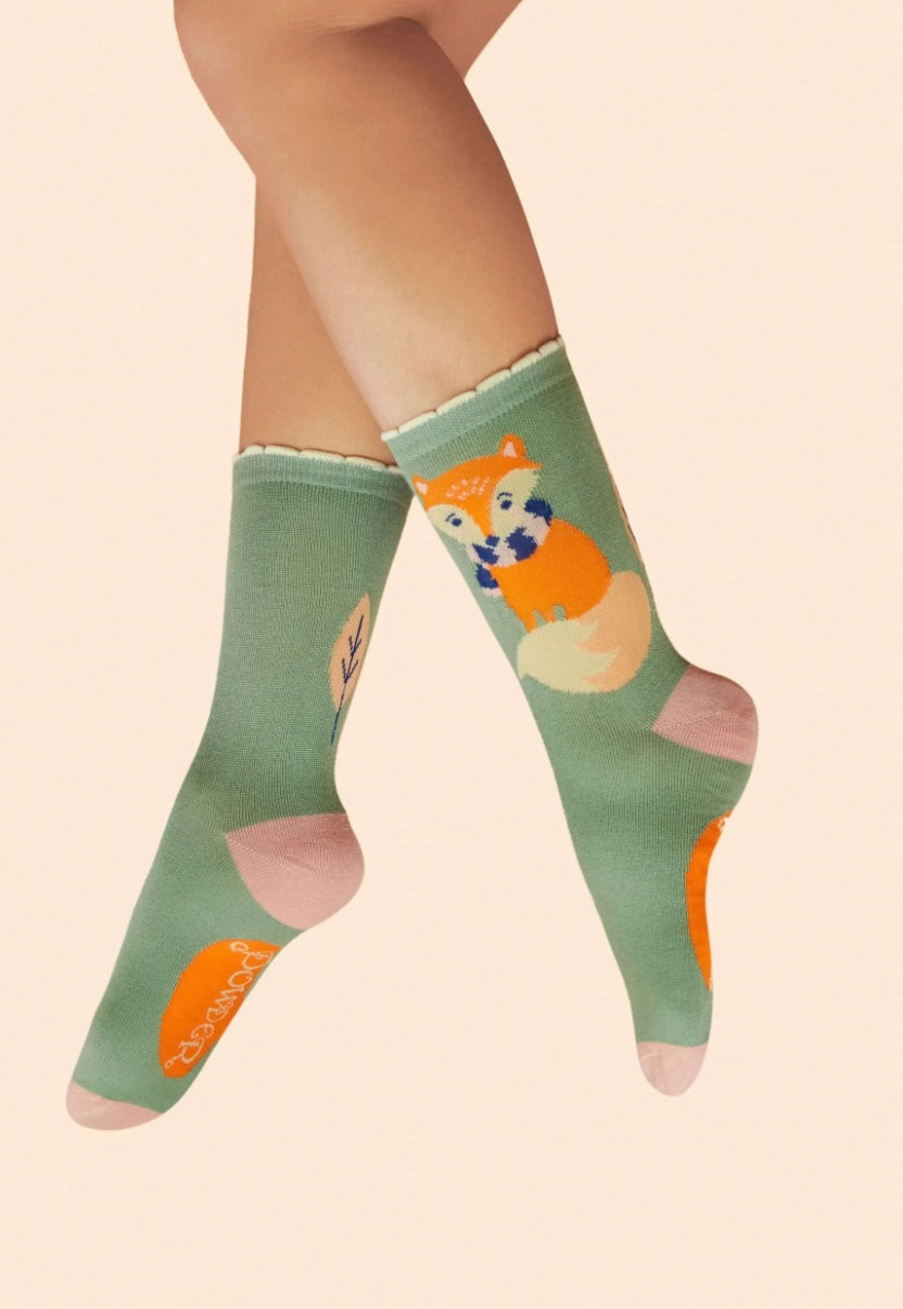 Powder Design Cosy Fox  Bamboo Ankle Socks-