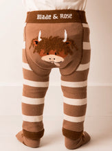 Load image into Gallery viewer, Blade and Rose Neutral Highland Cow Leggings
