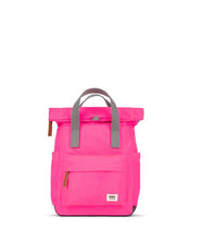 Load image into Gallery viewer, Roka Canfield Sustainable Nylon Small Neon Pink Backpack
