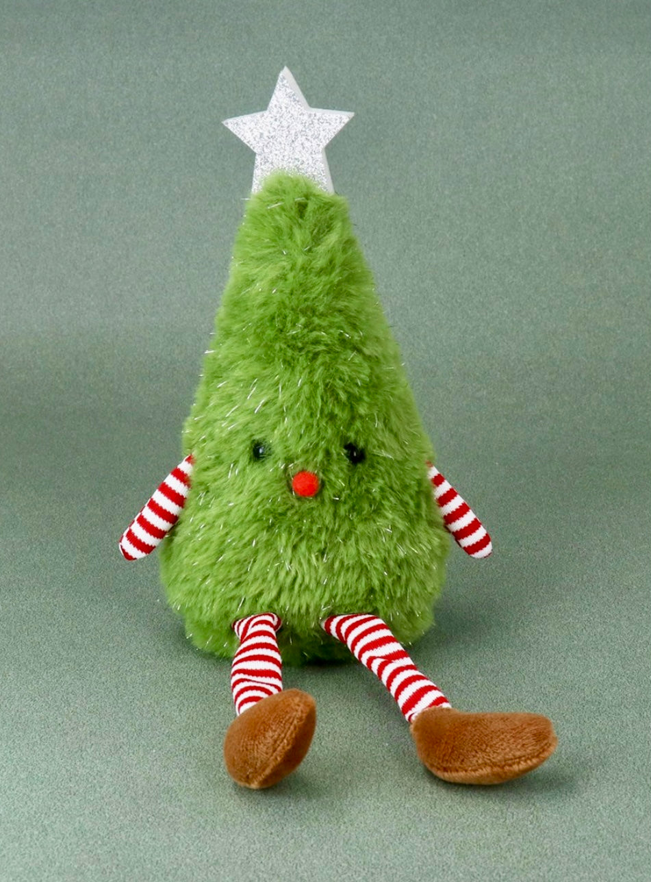 Gisela Graham Christmas Tree Man Fabric Shelf Sitter