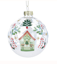 Load image into Gallery viewer, Alpine House Clear Glass Bauble by Gisela Graham
