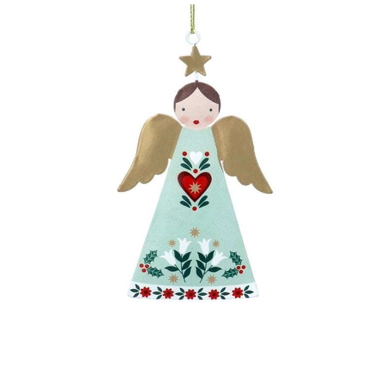 Gisela Graham Alpine Green Tin Angel