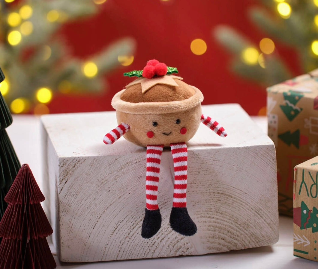 Jingle and Joy Mince Pie Fabric Shelf Sitter