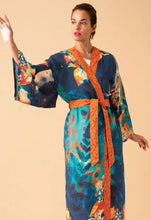 Load image into Gallery viewer, Powder Design Hare and Moon Midnight Kimono Gown
