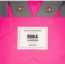 Load image into Gallery viewer, Roka Canfield Sustainable Nylon Small Neon Pink Backpack
