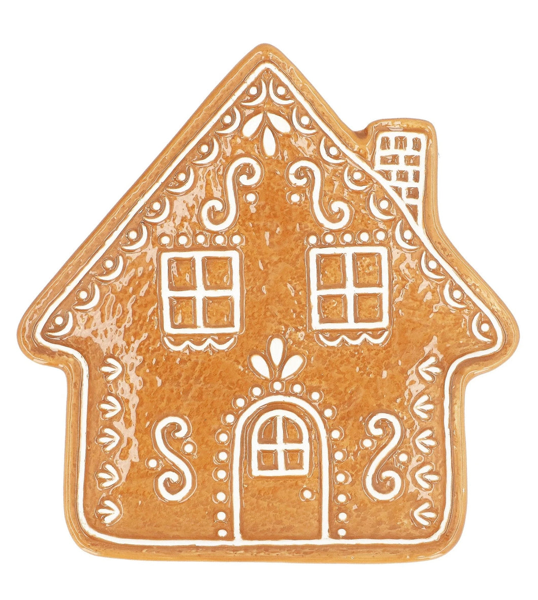 Gisela Graham Gingerbread House Shaped Plate