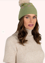 Load image into Gallery viewer, Powder Design Willow Ditsy Flower Design Pompom Hat Sage
