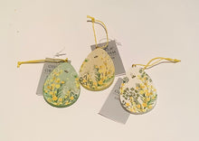 Load image into Gallery viewer, Gisela Graham Set of 3 Mimosa Wooden Hanging Eggs Easter/ Spring
