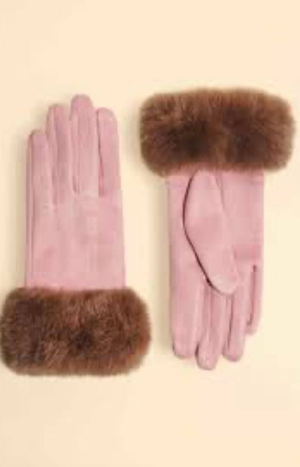 Powder Design Bettina Gloves in Petal and Teddy Colourway