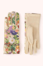 Load image into Gallery viewer, Powder Design Faux Suede Floral Gloves in Cream
