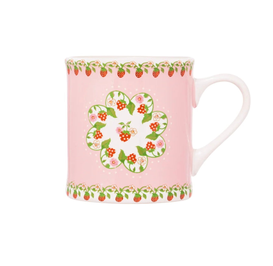 Cath Kidston Strawberry Border Pink Mollie Mug