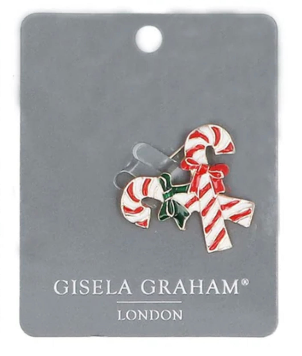 Gisela Graham Christmas Brooch - Christmas Candy Canes