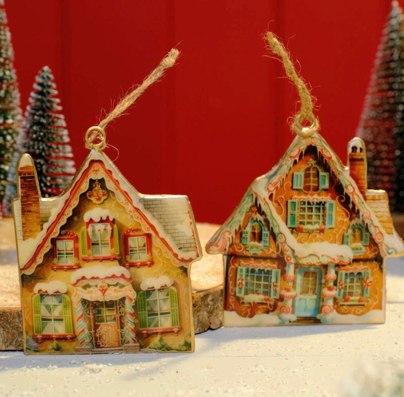 Metal Christmas Gingerbread House Hanging Decoration By Richard Lang
