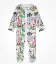 Load image into Gallery viewer, Cath Kidston Christmas Skies Velour Sleepsuit
