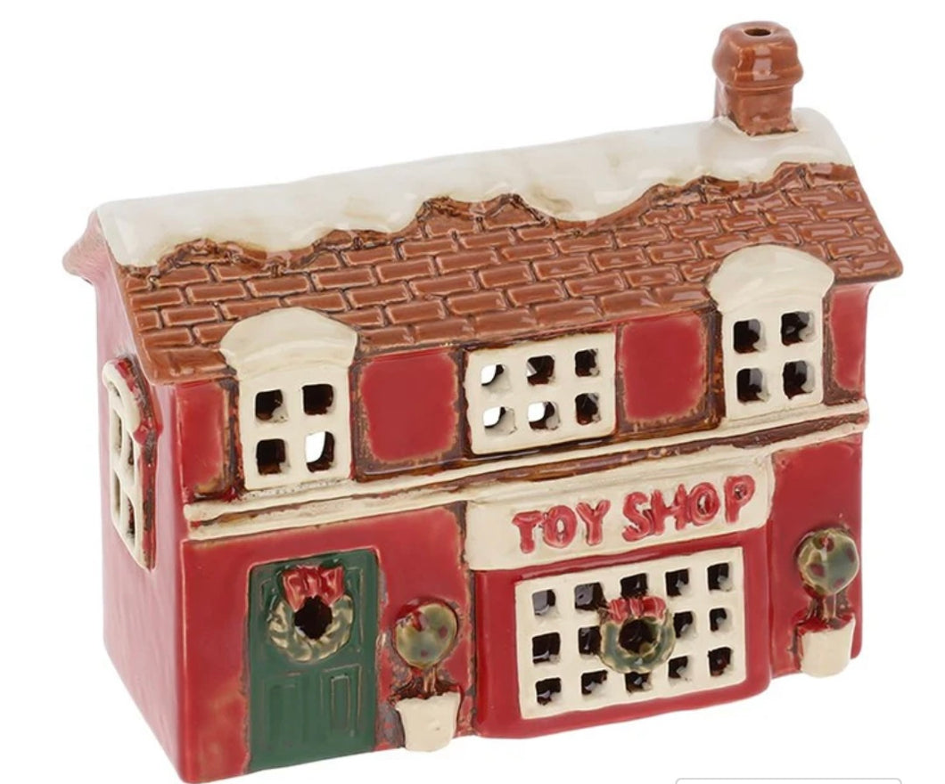 Village Pottery Christmas Toy Shop Tealight - 340380