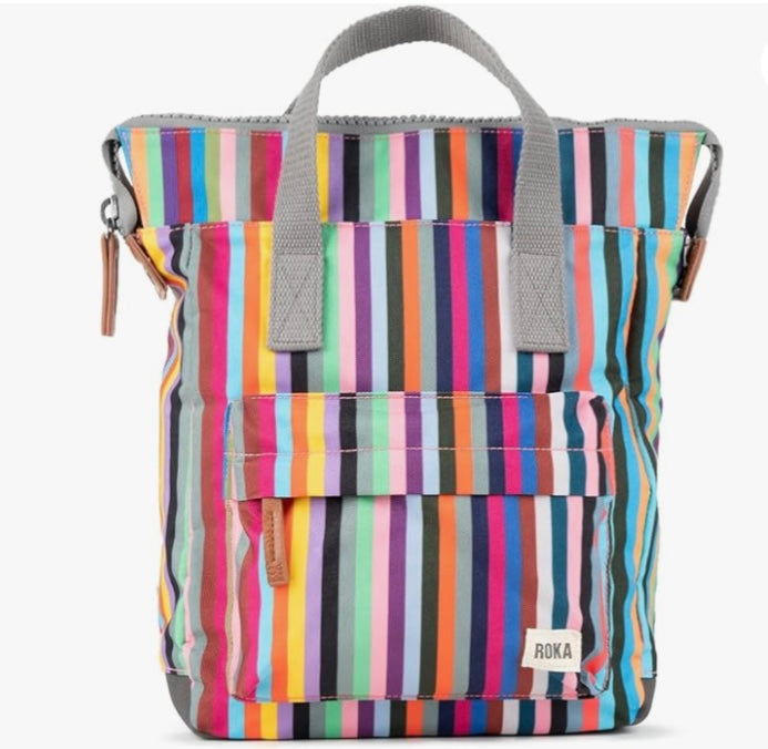 Roka Bantry B Multi Stripe Recycled Canvas Small
