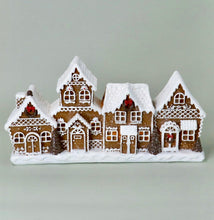Load image into Gallery viewer, Gisela Graham White Iced LED Gingerbread Frieze Resin Christmas Ornament

