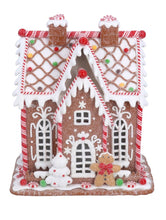 Load image into Gallery viewer, Gisela Graham Double Fronted LED Christmas Gingerbread House
