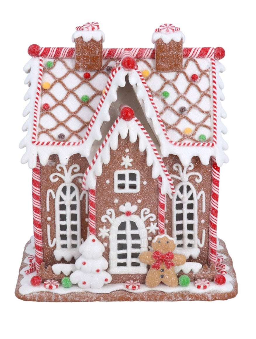 Gisela Graham Double Fronted LED Christmas Gingerbread House