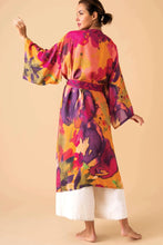 Load image into Gallery viewer, Powder Design Oversized Blooms Mustard Kimono Gown
