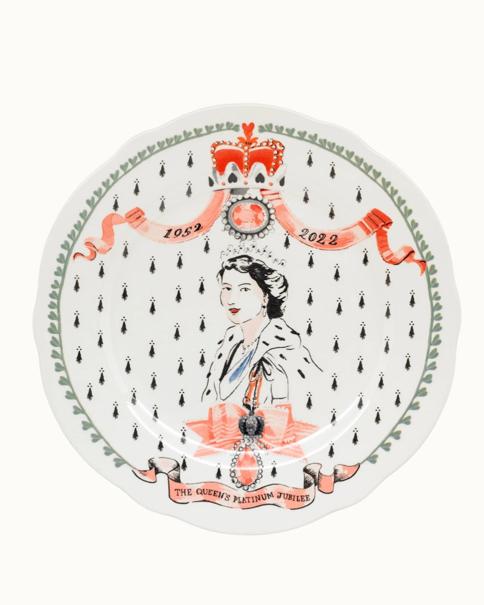 Cath Kidston Queen’s Jubilee Placement Tea Plate Made in UK