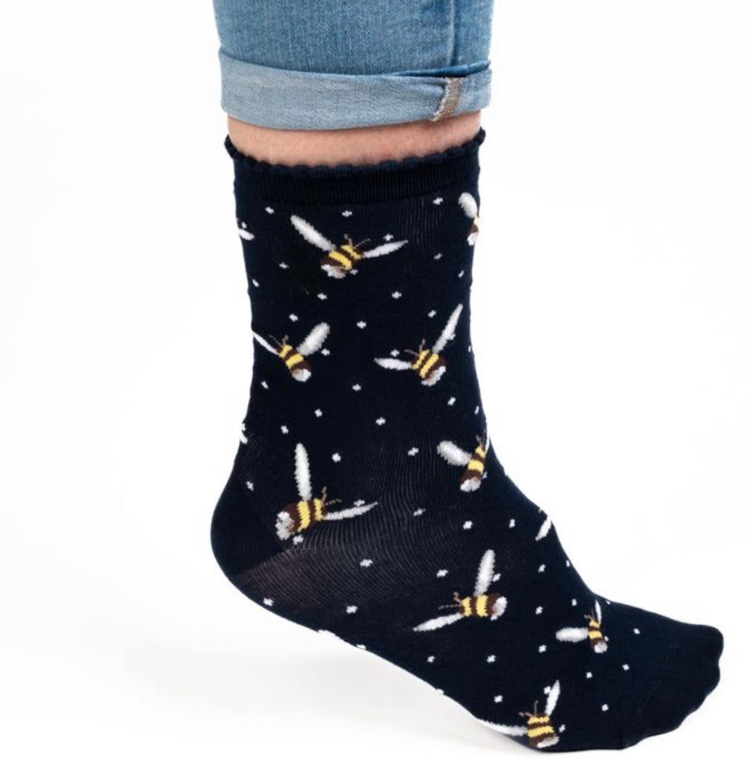 Wrendale Bumble Bee Socks