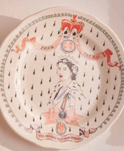 Load image into Gallery viewer, Cath Kidston Queen’s Jubilee Placement Tea Plate Made in UK

