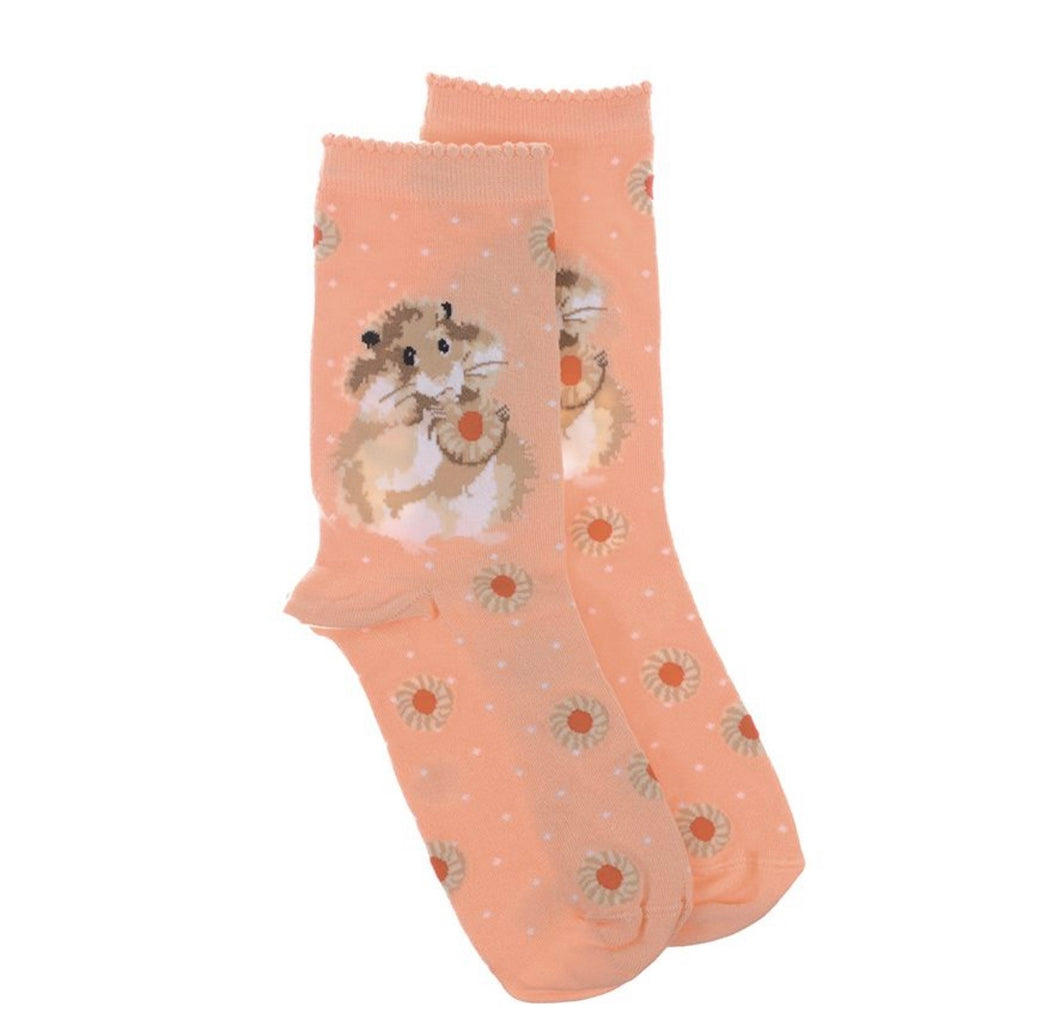 Wrendale Tangerine Hampster Socks with Gift Bag