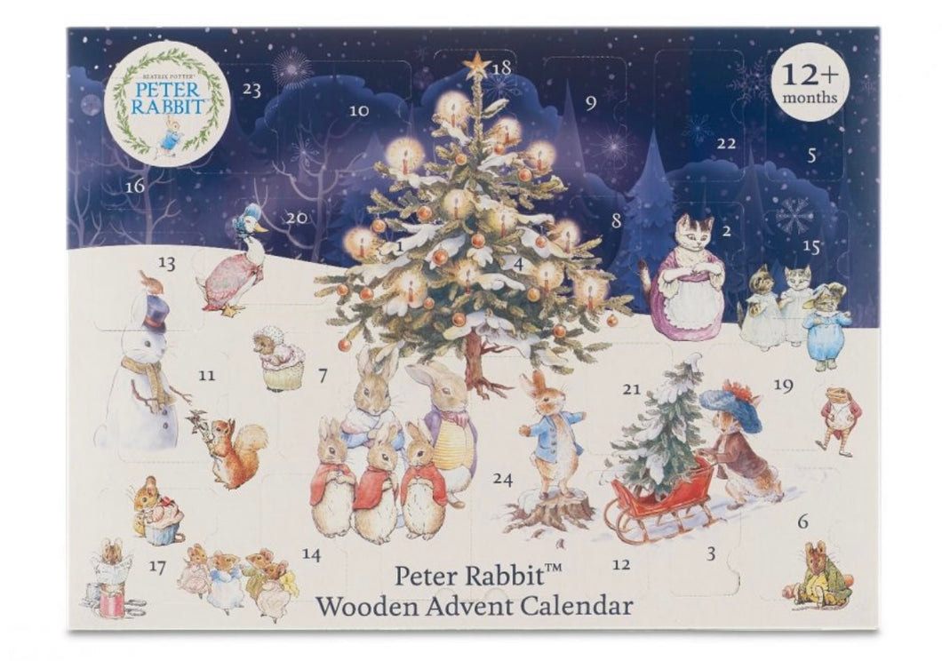 Wooden Peter Rabbit Christmas Advent Calendar