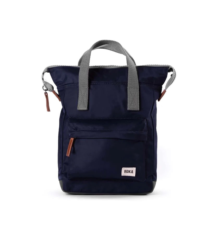 Roka Bantry Sustainable Canvas Small Midnight Backpack ...