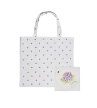 Load image into Gallery viewer, Wrendale Foldaway Shopper - Hydrangea and Bee
