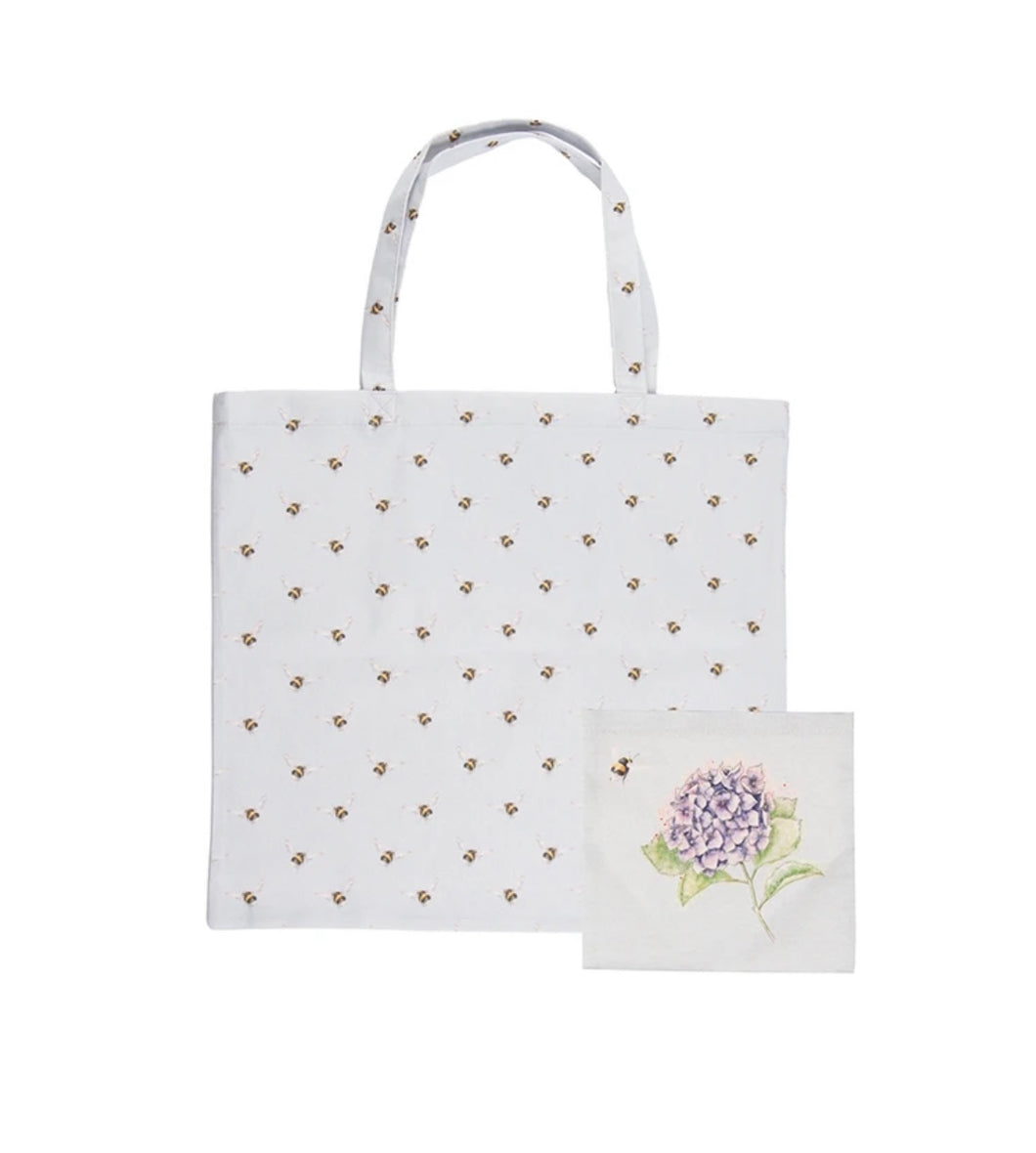 Wrendale Foldaway Shopper - Hydrangea and Bee